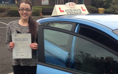 Congratulations to Jessica Woodland from Uphill for passing today with only 1 minor fault!
