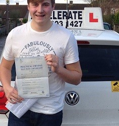 DRIVING TEST PASS WELL DONE JAMES