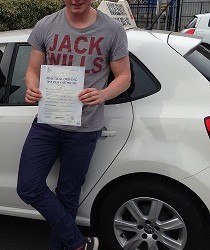 WELL DONE DAVID PASSED  HIS DRIVING TEST