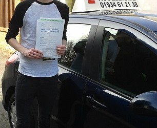 TOM PASSED HIS DRIVING TEST